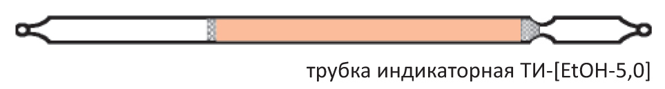 Индикаторные трубки Этанол 200-5000 мг/м³ (⌀ 4,5) в упаковке 20 ИТ НПО КРИСМАС-ЦЕНТР