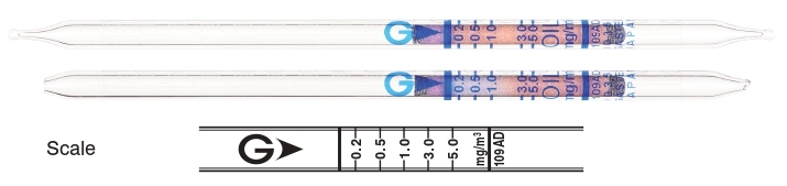 Индикаторные трубки GASTEC 109AD Oil Mist Масла аэрозоль 0,2..5 мг/м³ уп. =10