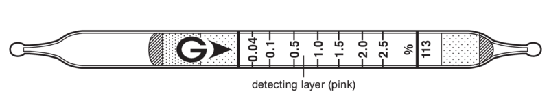 Индикаторные трубки GASTEC №113 Isopropyl Alcohol 0,02..5%