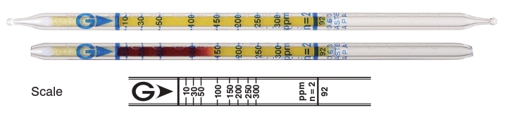   GASTEC 92 Acetaldehyde  5-750 ppm (4,5) .= 10